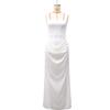 2026 European Style Spring Solid Color Sleeveless Slim-fit Pleated Square Neck Dress