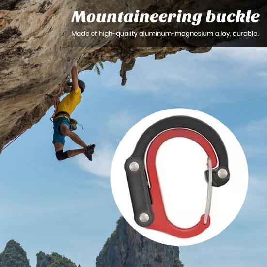 Multifunctional Carabiner Hanging Buckle Strong Load-bearing Aluminum Alloy Versatile Rotating D-type Carabiner Clip