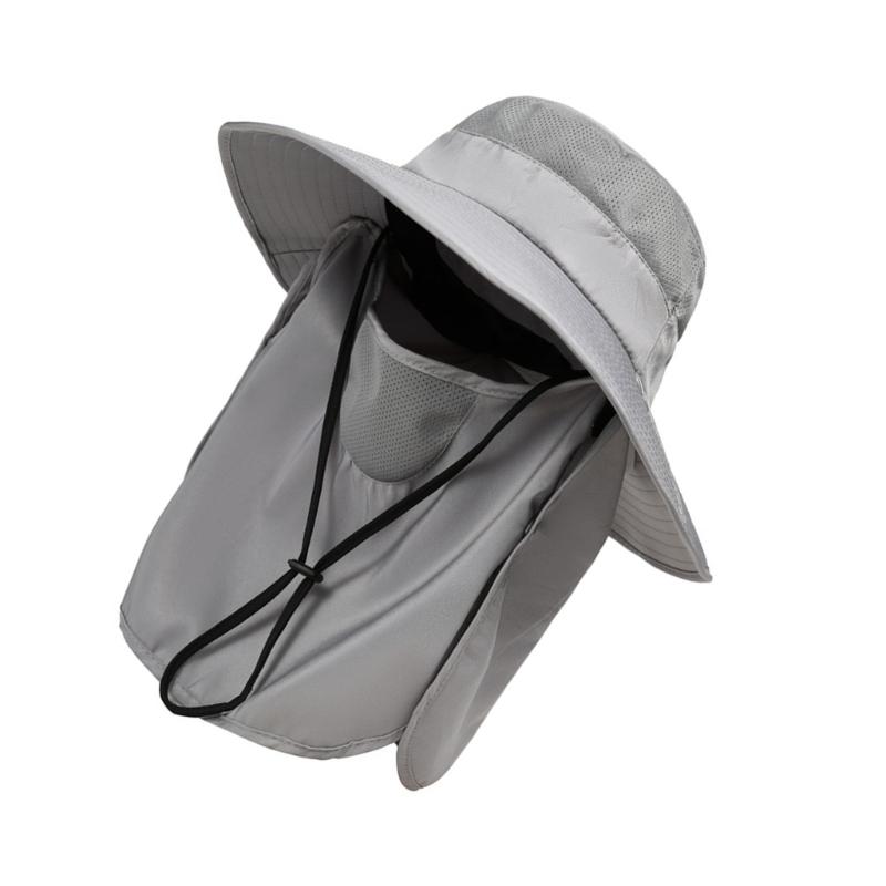 Sun Protective Fishing Hat  Breathable Adjustable Headgear Unisex Meshes Sun Hat for Outdoor Activity Men Women
