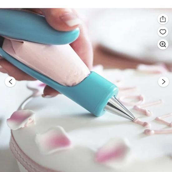 HomeLife Household Soft Porcelain Cake Cookie Baking Decor Pen Decorator Kitchen Tool Set