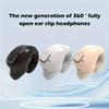 1/2pcs Clip-On Wireless Earbuds with Noise Cancellation, Phone Control, Rechargeable Lithium Polymer Battery, Comfortable Headphone Design for Sports
