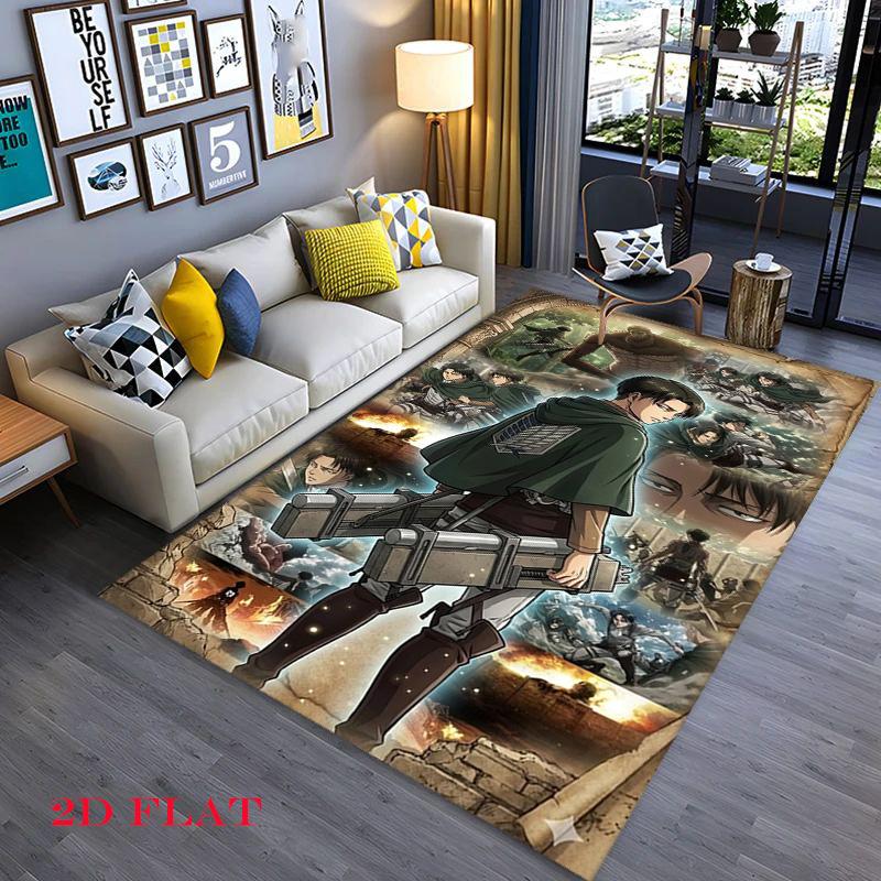 Attack Titan Anime Print Carpet Doormat Floor Mats Doormat Dormitory Decoration Bathroom Mat