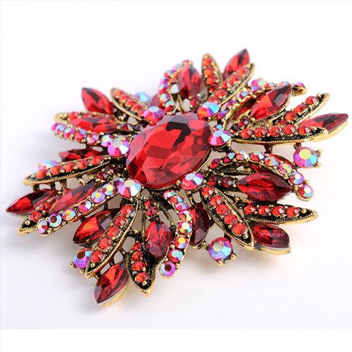 Crystal Brooch Rhinestone Pin Men Women Clothing Jewelry Accessories