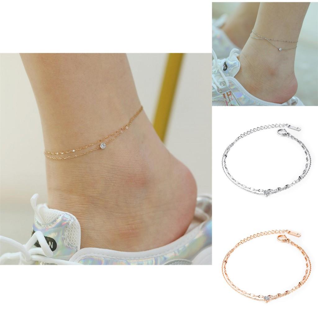 Wholesale French Style Luxury Titanium Steel Anklet Trendy And Minimalist Foot Accessories