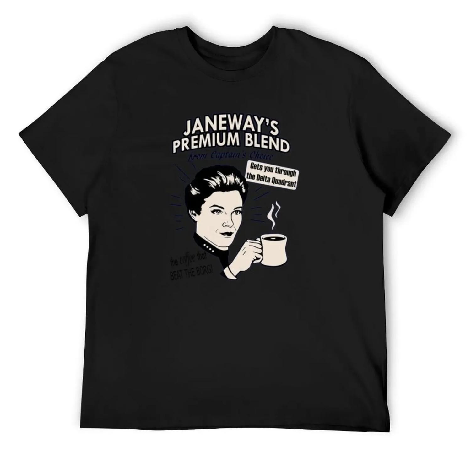 Janeway s Premium Blend T-Shirt oversizeds graphics cute tops mens graphic t-shirts S чёрный