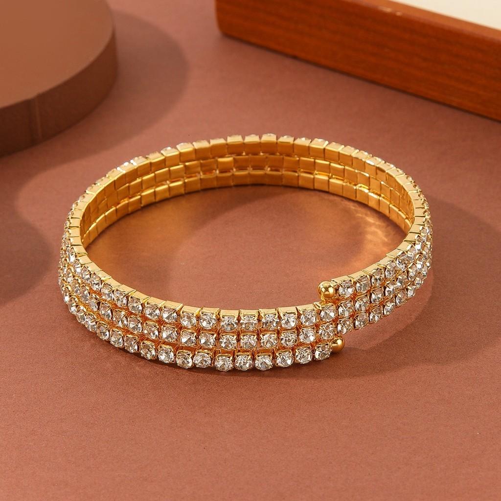 Summer Heart Shaped Water Diamond Armlet With Adjustable Band For Women золотой