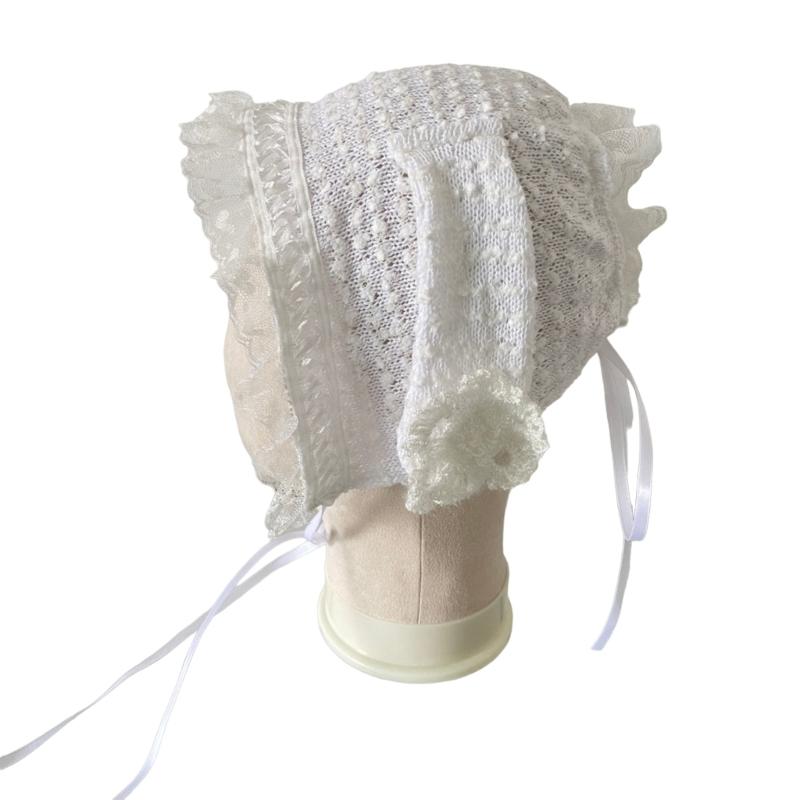 

Women Hair Decors Ethnic Lace Hair Scarf Headbands Japanese Style Headwrap 1 білий