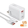 USB 120W Charger Quick Charge 3.0 EU/US Plug Phone Charger Adapter Type C Wire for IPhone Samsung Xiaomi Huawei Fast Charger