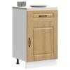 VidaXL Kitchen Cabinet Kalmar Artisan Oak Engineered Wood, Base Cabinet for Sink, Base Kitchen Cabinet with Drawer, 853486