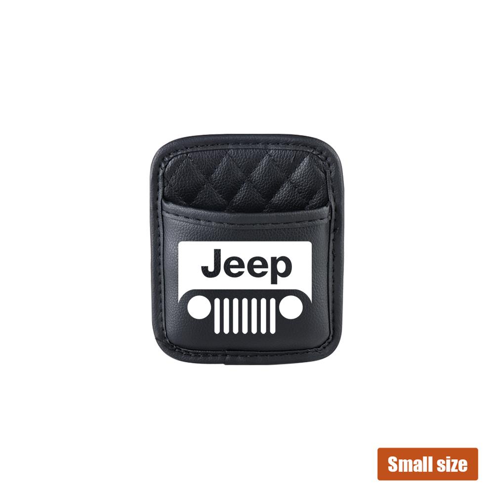 Leather Car Storage Bag Seat Back Center Console Organizer Key Holder For JEEP Renegade Grand Grand Cherokee JK Wrangler Compass