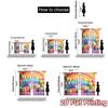 2pcs   2D FLAT PRINTING Curtains (Without Rod) Birthday Bliss(4) Contemporary Modern Curtains Durable 100% Polyester Fabric