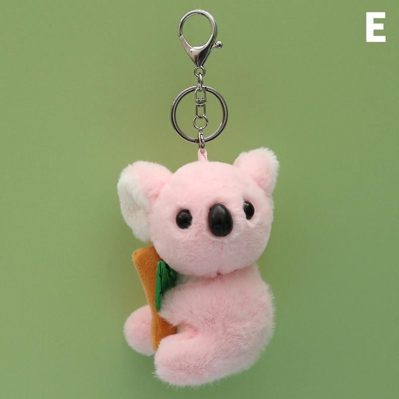 Cute Kola Keychain Keyring Plush Toy Koala Bear Women DIY Jewelry Accessories Bag Pendant Novelty Gift Charms