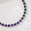 10Mm Vintage High Quality Natural Amethyst Ice Obsidian Design Sense Necklace Clavicle Chain