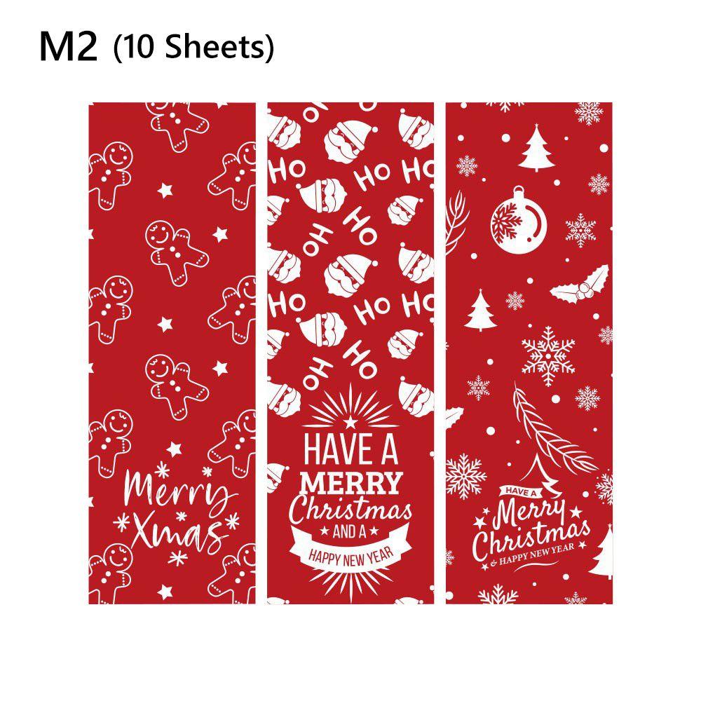 

Pattern Box Tags Box Seal Stickers Merry Christmas Labels Merry Christmas Stickers Santa Claus Gift M2 (10 Sheets)