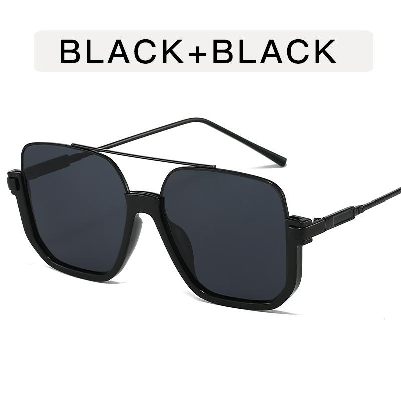 Korean Fashion Women Sunglasses Double Bridge Semi-rimless Sun Glasses Male UV400 Protection Cool Sunglasses
