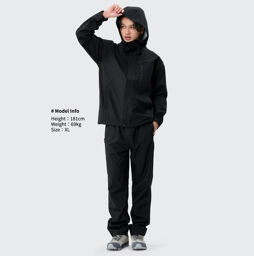 Rainwear for Mountaineering Water Pressure Resistance Rain Rain Mountain Water Breathable [Acrais] Men, Jacket, 20,000mm, Golf, Suit, Cycling,