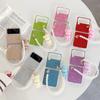 Applicable To Samsung ZFlip4 Mobile Phone Case, Pearl Portable Chain Bear Folding Screen Flip4 Glitter Case