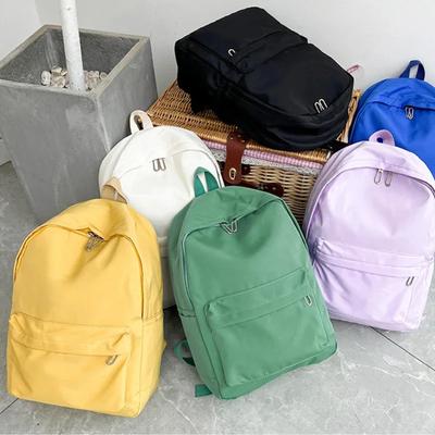Hochwertiger neuer wasserdichter Nylon-Rucksack für Frauen, Reisetasche, Rucksäcke, Schultasche für Mädchen im Teenageralter, einfarbige Büchertasche