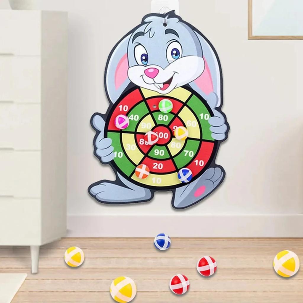 Lernspielzeug – Dartscheibe mit Cartoon-Tiermotiv, klebriger Ball – perfektes Weihnachtsgeschenk für Kinder, Weihnachten, Erntedankgeschenk