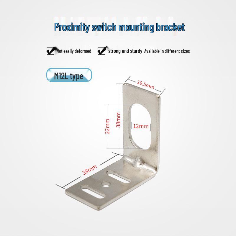 L-Type Mounting Bracket for M8, M12, M18 Proximity Sensor Photoelectric Switch