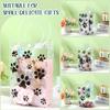 Shinylin 22 Pcs Dog Paw Clear PVC Gift Bags with Handle Dog Claws Plastic Wrap Tote Bags Reusable Transparent Dog Treat Bags for Birthday Wedding
