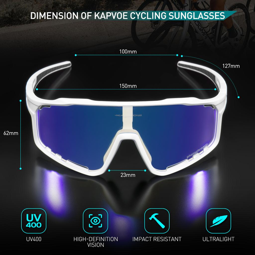 Pochromic Cycling Glasses Cycling Sunglasses Man Bicycle Goggles UV400 Outdoor Bike Eyewear MTB Sports Accessories