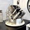 Luxury Cosmetics Storage Box Makeup Lipstick Organizer Rotating Dressing Table Cosmetics Storage Shelf Rack Large Capacity Home