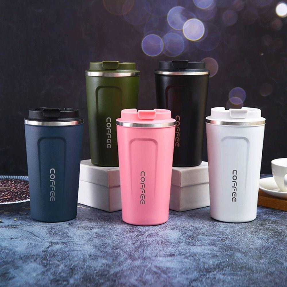 380/510ML Travel Thermal Cup Stainless Steel Coffee Thermos Mug Coffee Vacuum Flask  Office Home