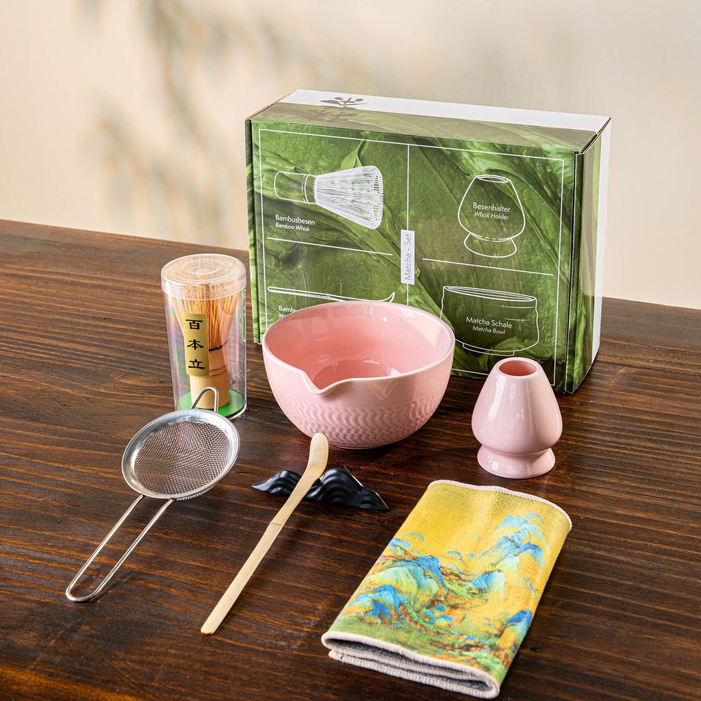 1/2/4/5/7/8Japanese Matcha Set with Ceramic Bowl Bamboo Matcha Whisk and Tea Scoop for DIY Tea-making Tools Accessories