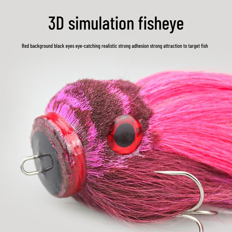 Bionic Soft Bait Water Mouse Deer Hair Lure for Deep Sea Fishing
