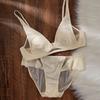 Small Milk Skin Summer Seamless Breathable Rabbit Ear Underwear Women's Micro-gathering No Steel Ring Anti-sagging Breast Bra