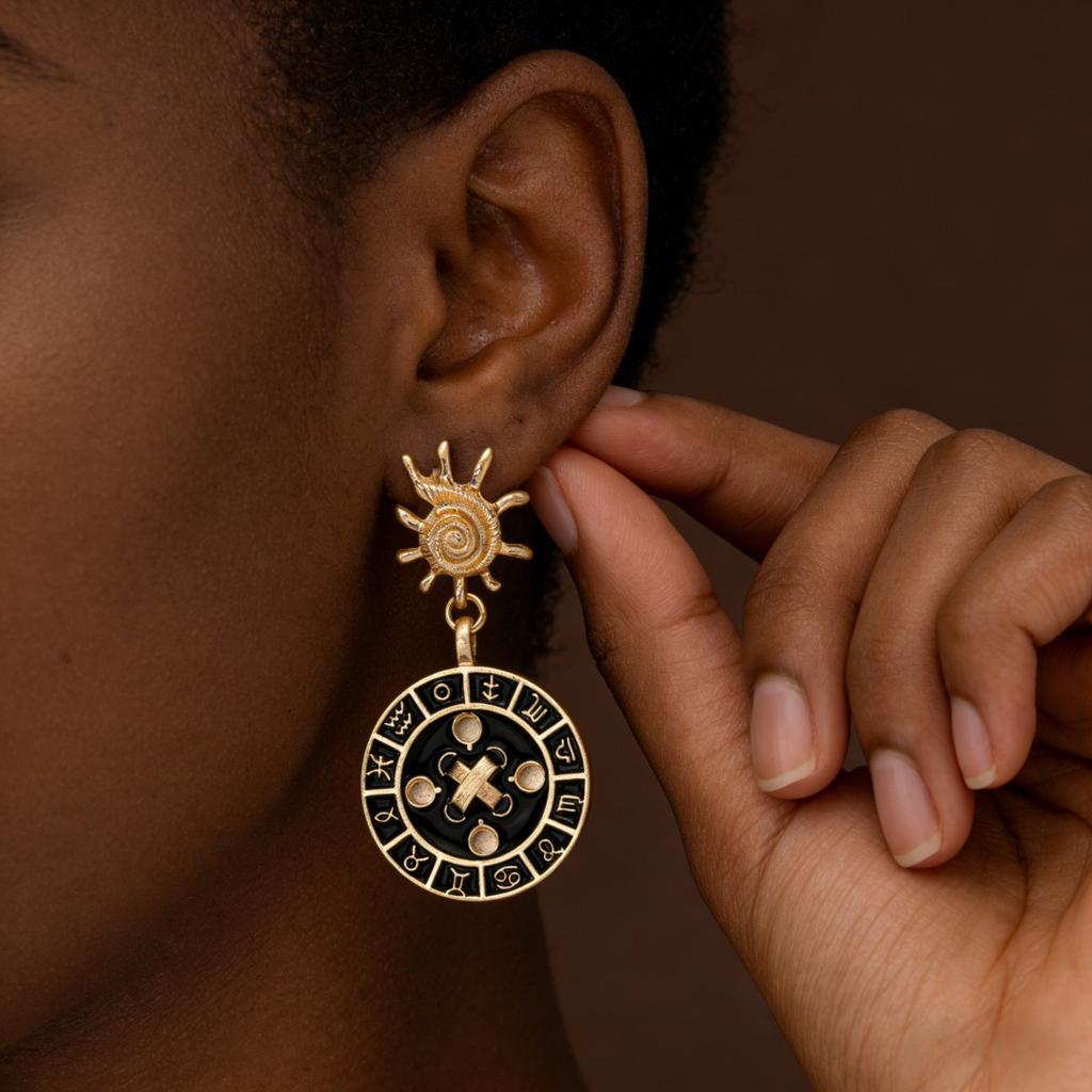 Light Luxury Trend Simple Button Design Earrings Fashion Niche Versatile Earrings Retro Classic Earrings