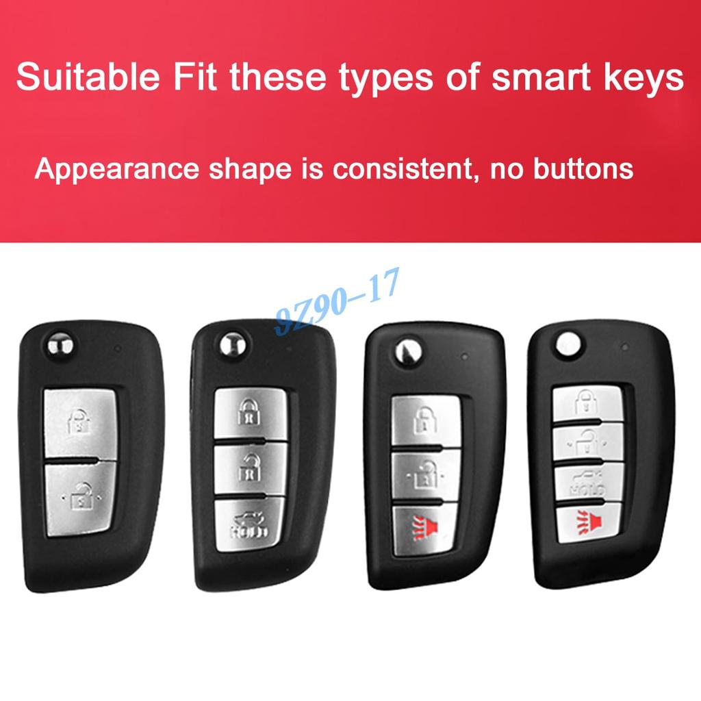 Abs Carbon Fiber Car Smart Key Cover Case Keychain For Nissan Rogue Sport Qashqai J11 X-Trail T32 Kicks Juke