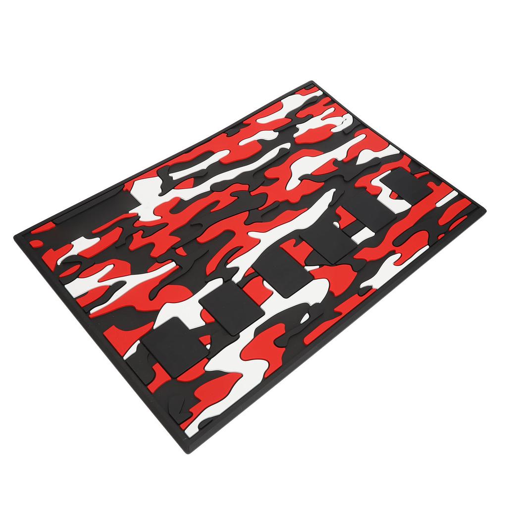 Magnetyczna Mata Barberska z Nadrukiem Kamuflażowym Zapobiegająca Poślizgowi Silikonowa Mata na Stanowisko Pracy w Salonie Fryzjerskim dla Maszynek i Nożyczek