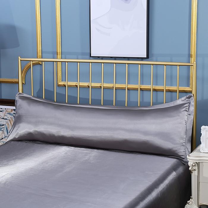New Summer Washed Silk Long Pillowcase Double Pillowcase Couple 1.2 Meters 1.5m Long Ice Silk Pillowcase Without Sheets