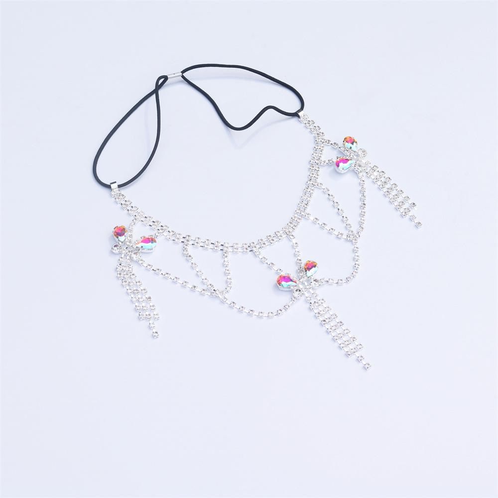 Fringed Headgear, Fashion Party Rhinestone Forehead Hair Accessories, European And American Bridal Wedding Hair Chain Accessories