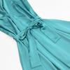 Satin V-Neck Casual Robe Dress - 2025 European & American Autumn Collection