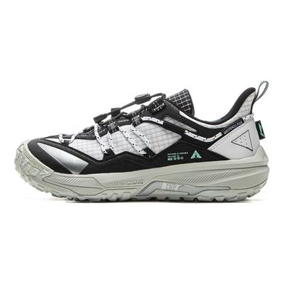 Li Ning Kids Yan Luan 1.0 Synthetic Leather Fabric Comfortable Shock Absorption Support Low Top Outdoor Shoes Kids Shoes Black White YKEV002-5