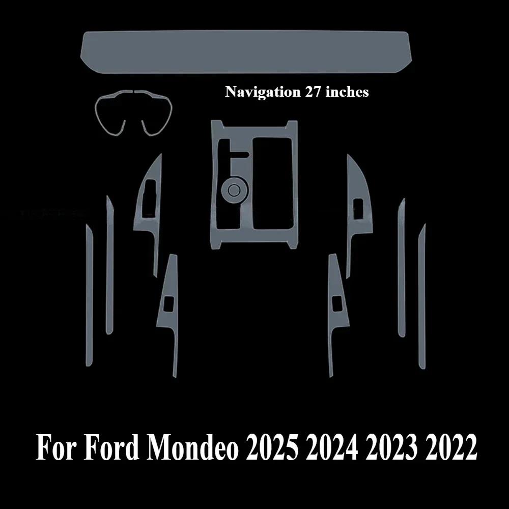 Für Ford Mondeo 2025 2024 Innenraumzubehör Folie Transparentes TPU Schalthebelpanel Navigations-Mittelkonsole PPF Schutz