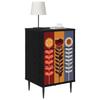 Table de chevet - MAISON EXCLUSIVE - ESSEN - Chêne noir - 2 pcs - Pieds surélevés