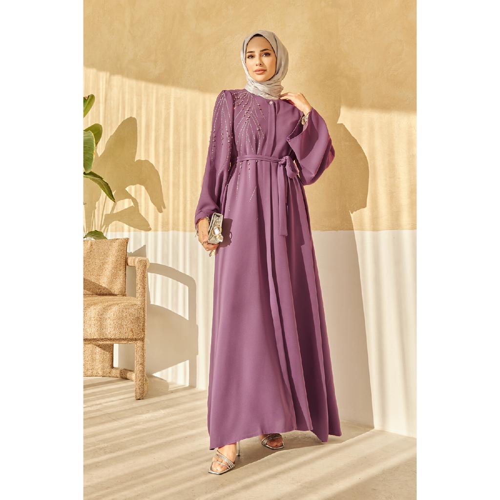 Viona Stone Abaya – Indigo