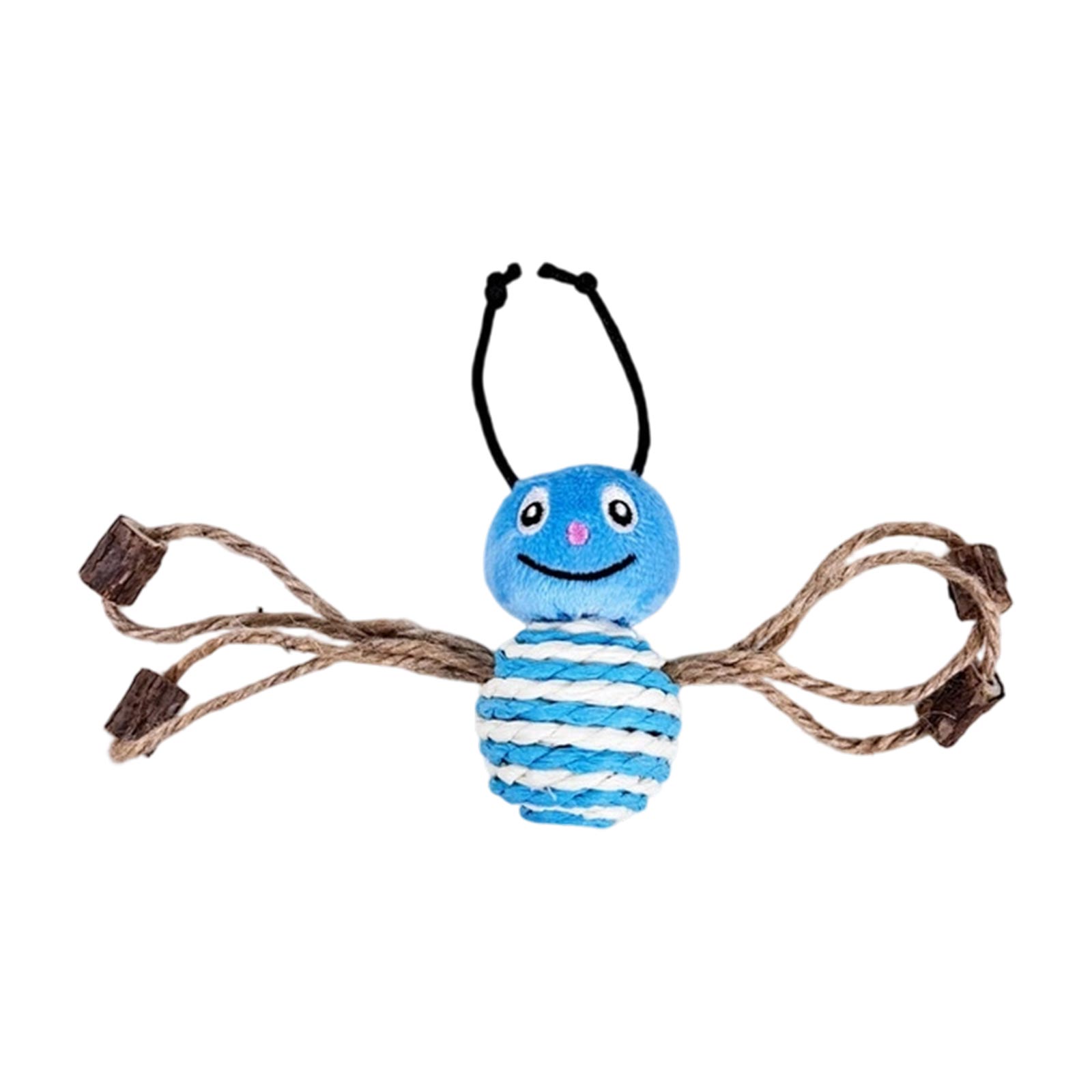 

Natural Wood Catnip Cats Toy Set, Cute Bee Insect Shape Interactive Teaser With Sisal Balls, Fun Shaking Sound Design For Cats Chewing & Playing One Size синій