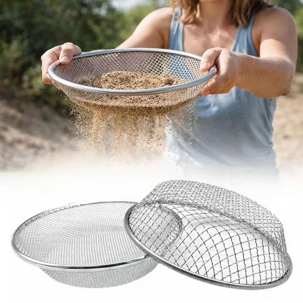 Round Metal Soil Sieve 4/6/8 MM Gardening Sand Sieve Filtration Tool Compost Sieve Tool  Flower Bed
