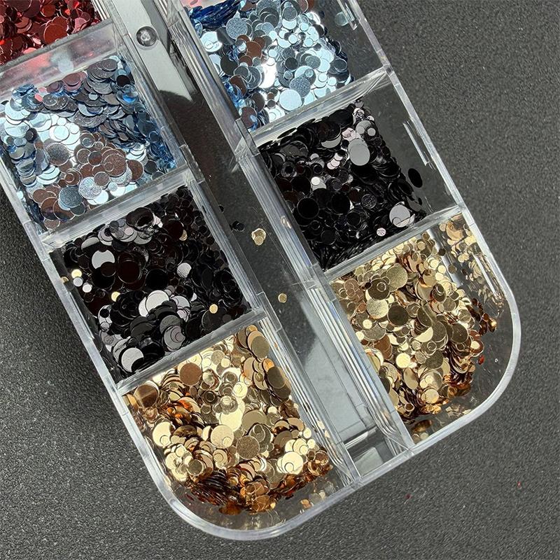 12 Grids Mini Sparkling Star Nail Sequins 3D Star Glitter Holographic Laser Pentagram Flakes Nail Art Charms Diy Decoration