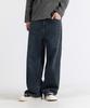 MODERN ARON Basic Washed Wide Denim Pants Dark Blue