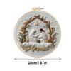 Christmas Embroidery Christmas Nativity Needlework Patterns Kits With Hoop Easy Thread Crafting Needle For Beginners Girls Kids