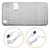 75W 6 Heating Setting Electric Thermal Therapy Heated Pad Back Neck Pain Body Relief Soft Fabric Grey Timer Safe Cosy