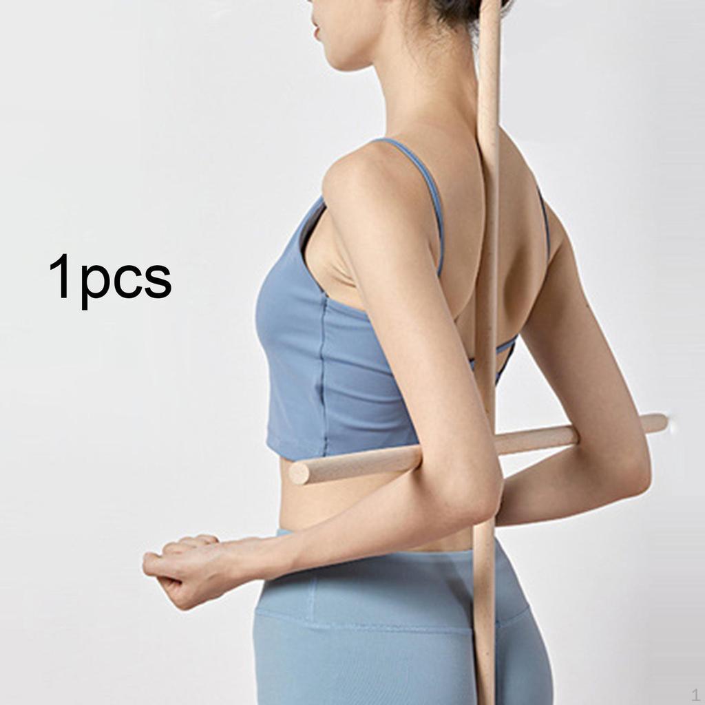 Holz Yoga Stock Offene Schulter Stange für Körperformung Pranayama Verschönerung