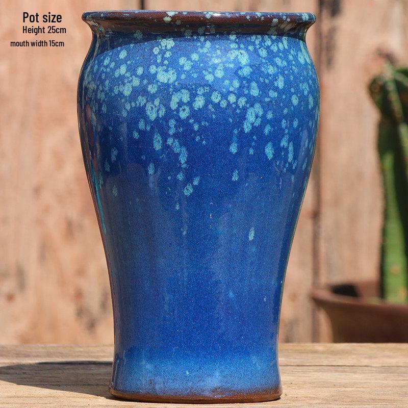 Large Handmade Coarse Pottery Ceramic Flower Pot for Outdoor Courtyard and Home, Ideal for Bougainvillea and Large Succulents