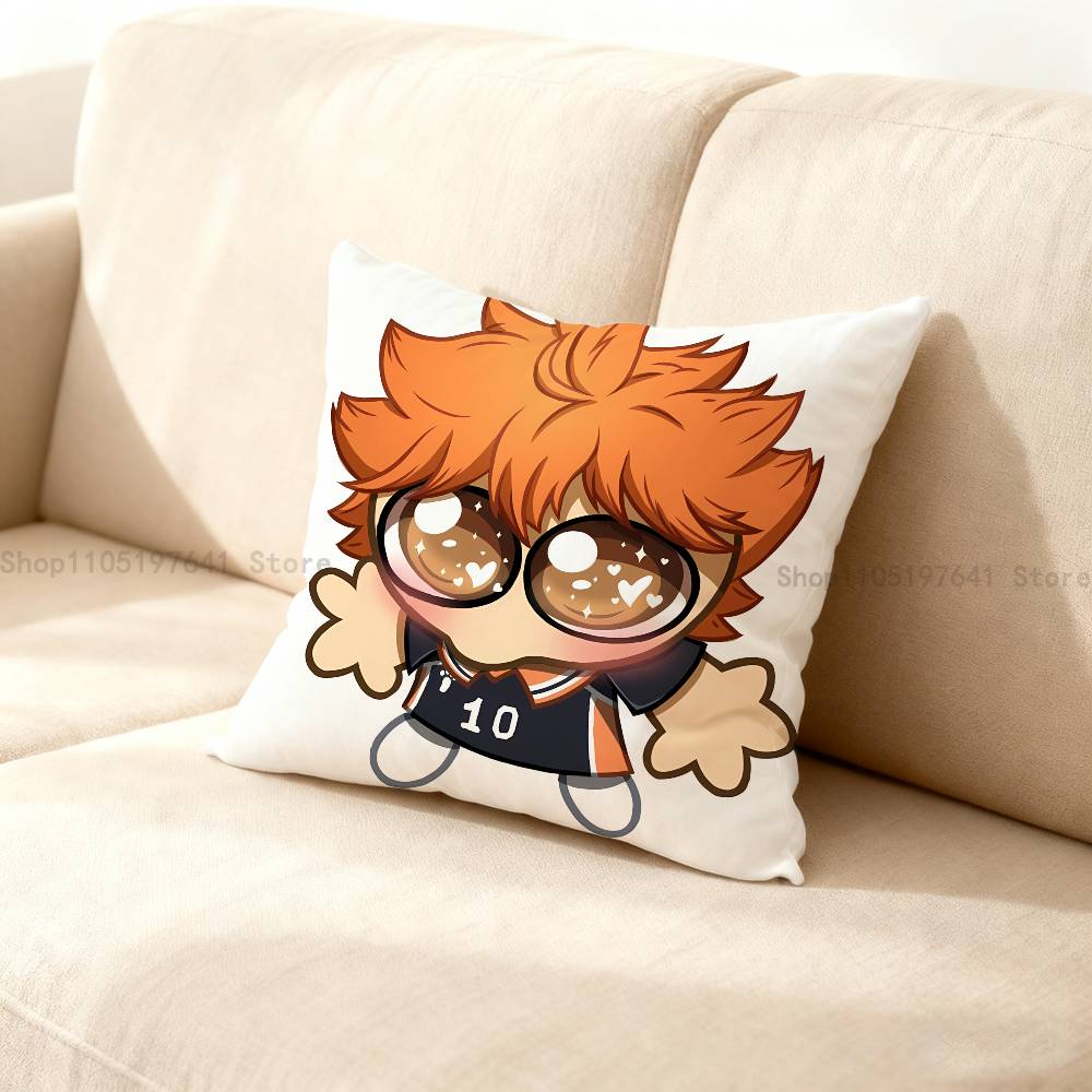 Klassische Anime H-Haikyuu Kissenbezug süße Cartoon Anime Peripherieartikel Schlafzimmer Sofa Dekorative Kissenhülle Weiche Kissenhülle